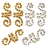 Plated Alloy Hair Coil Cuffs OHAR-PH0001-20-1