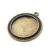 Vintage Tibetan Style Alloy Pendant Cabochon Bezel Settings X-TIBEP-M018-88AB-NF-2