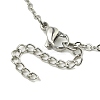 Tarnish Resistant 304 Stainless Steel Cable Chain Macrame Pouch Empty Stone Holder for Pendant Necklaces Making NJEW-TA00117-01-3