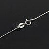 Anti-Tarnish Trendy Unisex Rhodium Plated 925 Sterling Silver Snake Chain Necklaces STER-M034-A-09-3