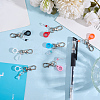 24Pcs 8 Colors Silicone Pen Holder Clip HJEW-DR00034-4