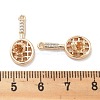 Rack Plating Brass Clear Cubic Zirconia Pendants KK-M102-23G-A-3
