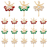 18Pcs 3 Colors Glass Pendants GLAA-DC0001-27-1