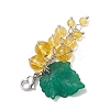Grape Synthetic Citrine Pendant Decorations HJEW-TA00266-04-4