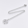 Non-Tarnish 201 Stainless Steel Pendant Necklaces NJEW-T009-JN136-40-1-2