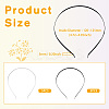 10Pcs 2 Colors Electrophoresis Hair Accessories Iron Hair Band Findings OHAR-TA0001-07-3