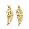 Brass Micro Pave Cubic Zirconia Pendants KK-Z098-11G-1