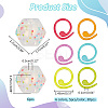 Hexagon with Polka Dot Pattern Food Grade Eco-Friendly Silicone Knitting Needle Stoppers DIY-NB0010-70-2
