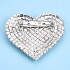 Crystal Rhinestone Heart Lapel Pin JEWB-T002-35S-2