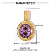 304 Stainless Steel Micro Pave Cubic Zirconia Pendants STAS-OY007-58G-2