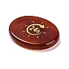 24H Carved Natural Carnelian Flat Oval Pocket Palm Stones DIY-XCP0003-62-4