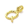 Rack Plating Brass Micro Pave Cubic Zirconia European Dangle Charms KK-L210-015G-Q-2