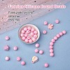 100Pcs Silicone Beads Round Rubber Bead 15MM Loose Spacer Beads for DIY Supplies Jewelry Keychain Making JX461A-3