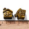 Natural Tiger Eye Carved Healing House Figurines DJEW-P015-01D-3