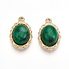 Natural Green Spot Jasper Pendants STAS-T064-61A-1