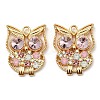 Golden Plated Alloy Pendants ALRI-L050-02G-02-2