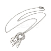Non-Tarnish 201 Stainless Steel Pendnat Necklace with Cable Chains NJEW-E102-01P-03-2