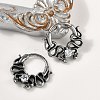 Snake 316 Surgical Stainless Steel Clear Cubic Zirconia Hoop Earrings X-EJEW-G416-39AS-3