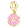 Rack Plating Brass Enamel European Dangle Charms KK-P287-50G-2