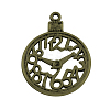 Alloy Clock Pendants LS-TIBEP-24057-AB-NR-1