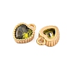 Brass Micro Pave Cubic Zirconia Charms KK-Z066-02G-2