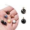 16Pcs 8 Style Natural Gemstone Charms G-NB0002-30-2