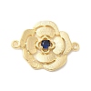 Brass Pave Glass Connector Charms KK-Z073-32G-05-1