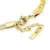 Ion Plating(IP) 304 Stainless Steel Herringbone Chain Bracelets for Women BJEW-A013-02B-G-3