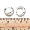 Hollow Triangle Brass Micro Pave Clear Cubic Zirconia Hoop Earrings EJEW-G452-04P-5