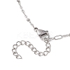 Natural Pearl Rice & 304 Stainless Steel Satellite Chain Paperclip Chain Necklaces for Women NJEW-JN05822-01-5