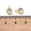 Brass with Clear Cubic Zirconia Pendants KK-I476-12G-3