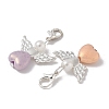Heart-shape Angel Acrylic Pendant Decorations HJEW-XCP0001-28-2