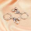316 Surgical Stainless Cherry Hoop Earrings EJEW-C160-11A-5