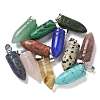 Natural & Synthetic Mixed Gemstone Pointed Pendants G-B127-18P-1