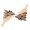 Opaque Resin & Walnut Wood Pendants RESI-S389-018A-C02-2