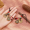3Pcs Brass Pendant Decorations AJEW-FH0004-89-3