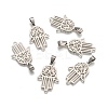 Non-Tarnish Hamsa Hand/Hand of Fatima/Hand of Miriam 304 Stainless Steel Pendants X-STAS-F016-18P-1