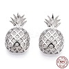 Rhodium Plated 925 Sterling Silver Micro Pave Cubic Zirconia Pendants STER-T004-59P-3