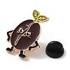 Angry Coffee Bean Enamel Brooches AL-I003-03G-03-3