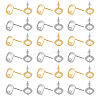 80Pcs 2 Colors 201 Stainless Steel Stud Earring Findings STAS-DC0011-33-1