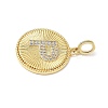Brass Micro Pave Clear Cubic Zirconia Pendants KK-L253-17G-P-2