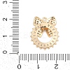 Brass Cubic Zirconia with Glass Pendants KK-Q026-23G-3
