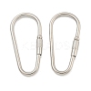 Non-Tarnish 304 Stainless Steel Screw Carabiner Lock Charms LS-STAS-C092-06P-1