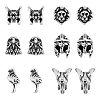 12Pcs 6 Style Ion Plating(IP) 304 Stainless Steel Beads STAS-DC0014-55-1