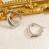 Non-Tarnish 304 Stainless Steel Hoop Earrings for Women YI9341-2-1