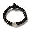 Wood Bamboo Joint Beaded Stretch Bracelet BJEW-B080-13A-1