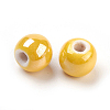 Glazed Porcelain Beads PORC-D001-12mm-16-3