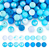 80Pcs 8 Colors Round Food Grade Eco-Friendly Silicone Focal Beads SIL-TA0001-95A-2