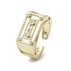 Brass with Cubic Zirconia Adjustable Rings RJEW-K257-59G-1