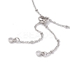 Non-Tarnish 2Pcs 2 Colors 304 Stainless Steel Satellite Chain Bracelet Slider Making AJEW-JB01242-02-3